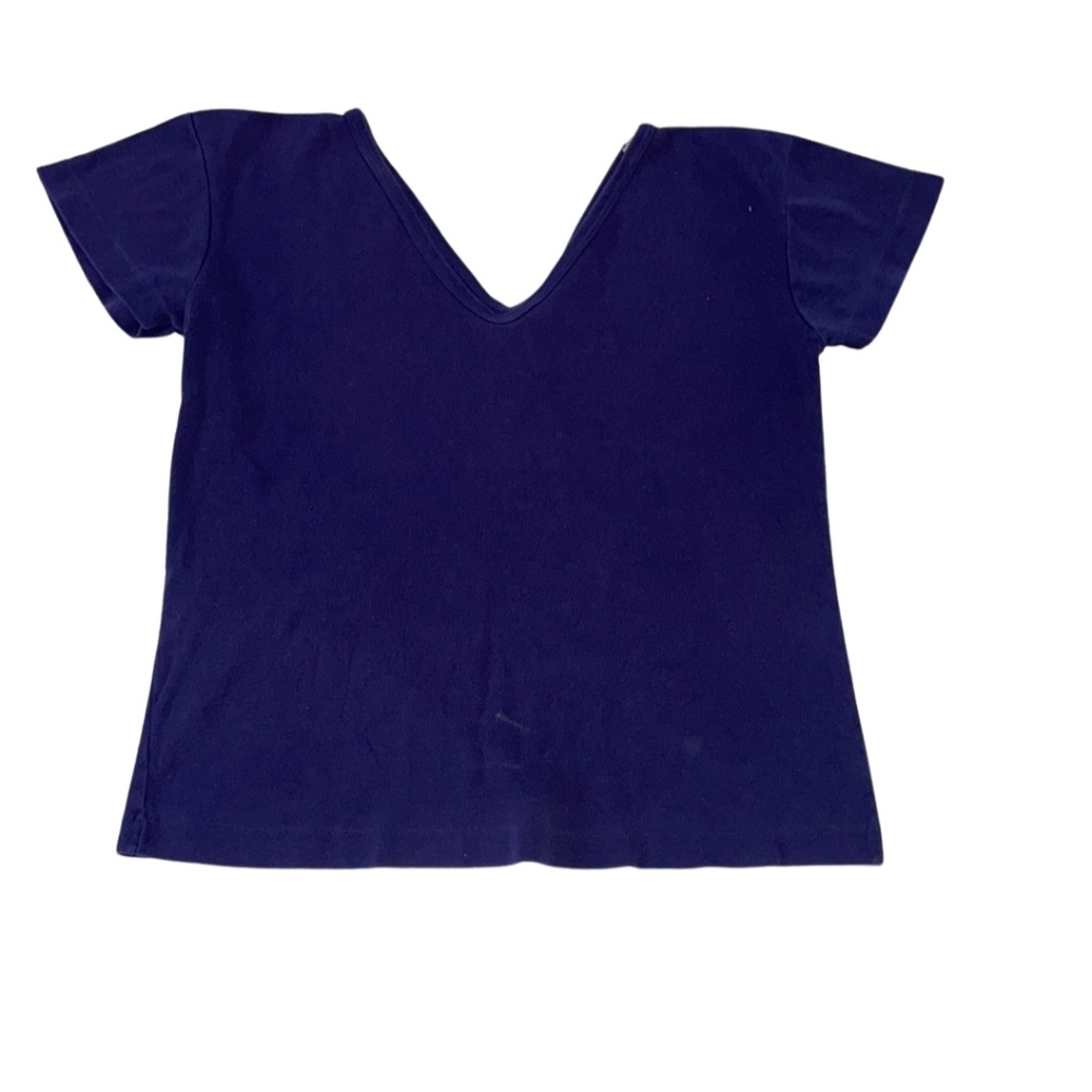 Blue and Purple Short Sleeve V-Neck Tee